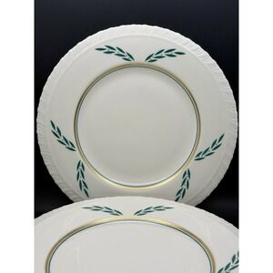 Vintage‎ MCM Hanover China Coronation 8" Salad Plates Scalloped Edge (Set of 4)